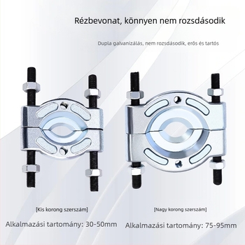 Tuosen Kétkorongos csapágyhúzó készlet – magas széntartalmú acél, eszköz a csapágyak eltávolításához kombinált csapágyakhoz