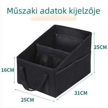 Autóhoz készült kültéri grillsütő tároló doboz, levehető fogantyúval, helytakarékos, vízálló, 15L, Oxford anyag