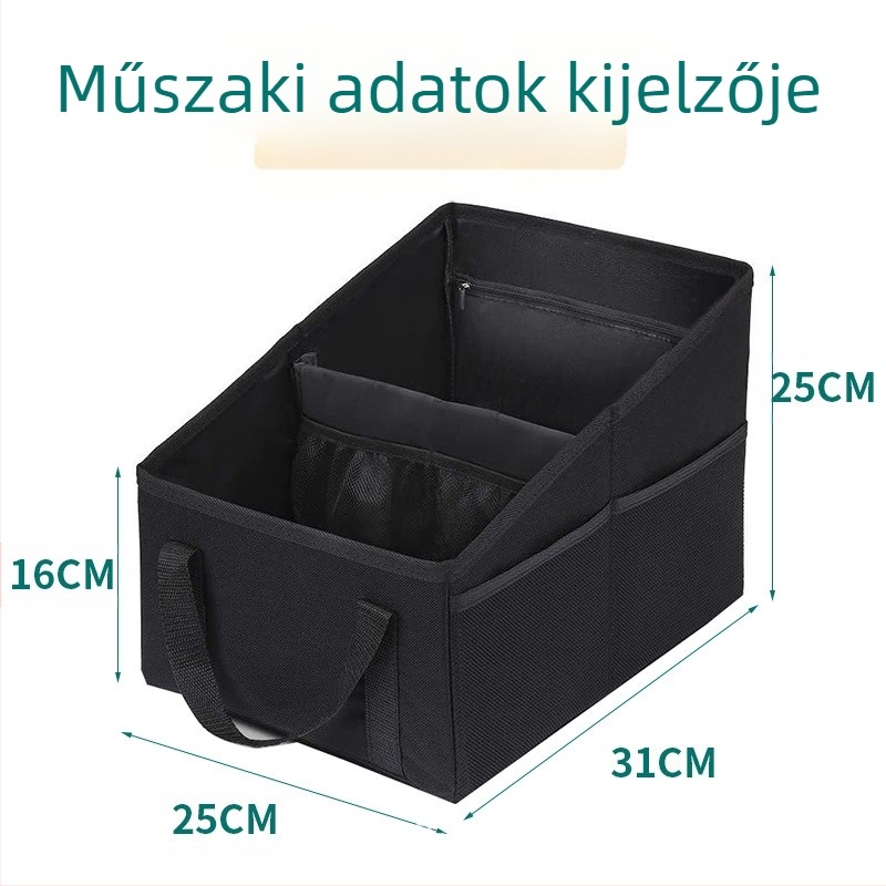 Autóhoz készült kültéri grillsütő tároló doboz, levehető fogantyúval, helytakarékos, vízálló, 15L, Oxford anyag