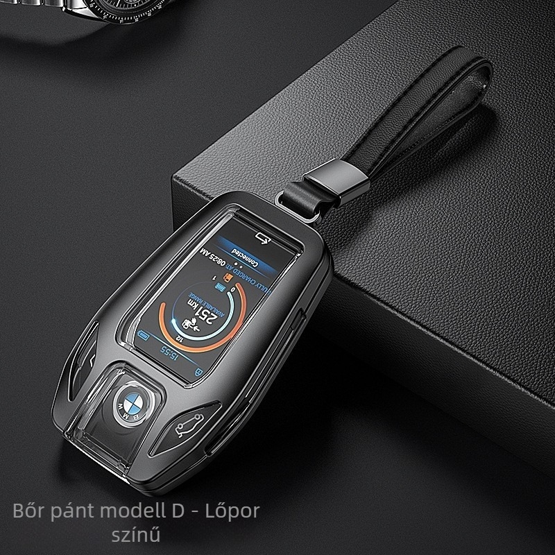 BMW kulcsburkolat X5, 5-ös és 7-es sorozathoz — LCD kulcs, alumíniumötvözet, magas színvonalú, testreszabható