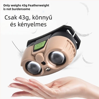Intelligens szenzoros LED fejfény USB töltéssel, 3W, 400mAh akkumulátor, kompakt kültéri fény éjszakai horgászathoz és futáshoz