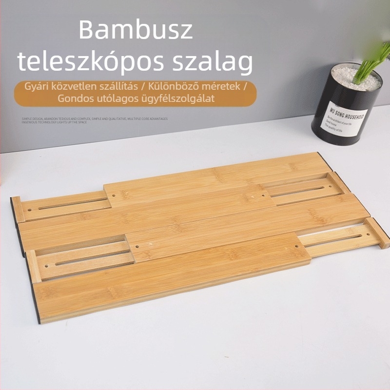 Fa anyagú fiókelválasztó, asztali beépítés – egy rétegű, hálószobai tárolás