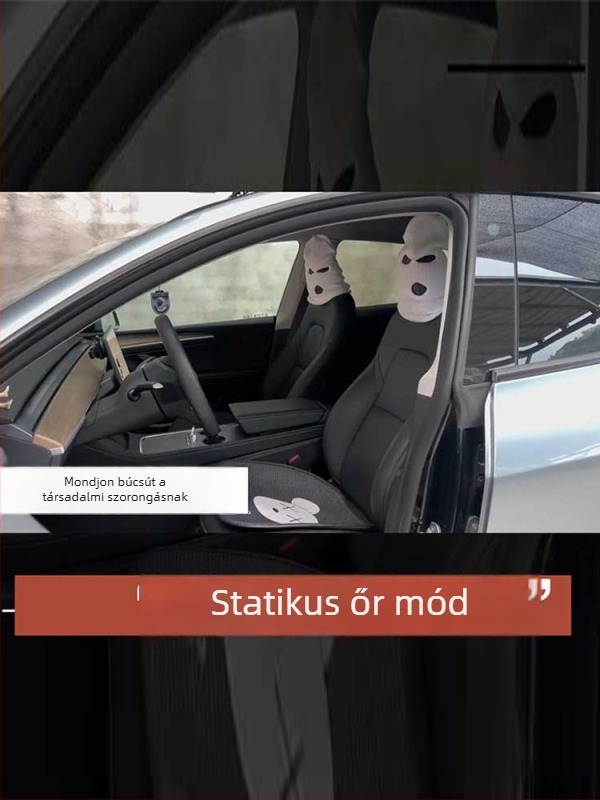 Autófejtámla-hüvely maszk dizájn, akril anyag, modell Mask Headrest Case, testreszabható feldolgozás