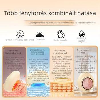 Szépség Eszköz — Jade arcmasszírozó, hordozható otthoni használatra, IPX6 vízálló, beépített 800–1000mAh akkumulátor, Fehérítés, Hidratálás, Bőrfelújítás, Színes fény