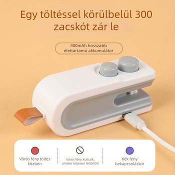 Műanyag zacskók záró gépe - mini háztartási zárókészülék - modell YY-0881, 5V