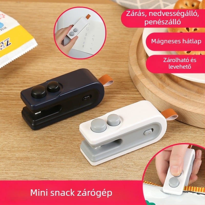 Műanyag zacskók záró gépe - mini háztartási zárókészülék - modell YY-0881, 5V