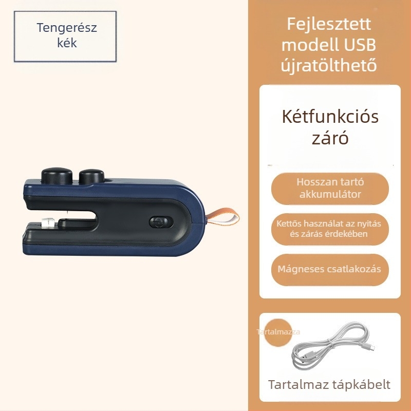 Műanyag zacskók záró gépe - mini háztartási zárókészülék - modell YY-0881, 5V