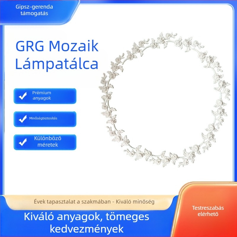 Gipsz gerenda-támasz félköríves arch modell — gipsz díszítés, relief stílus, modern egyszerűség