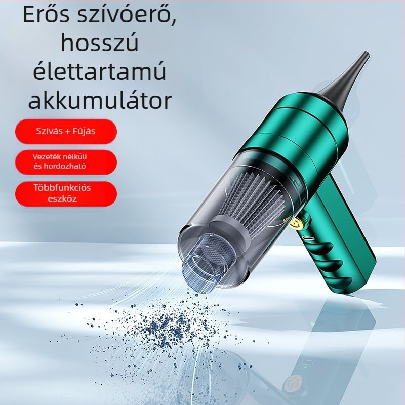 Vezeték nélküli kézi autó-porszívó, erős, újratölthető, nedves és száraz tisztítás
