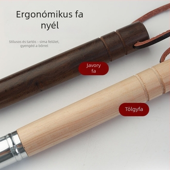 Kávépor tisztító ecset, fa nyéllel, sörtés, modern letisztult stílus