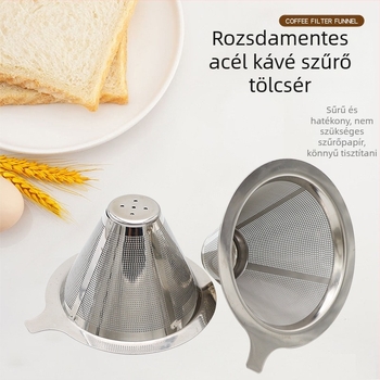 Rozsdamentes acél kávéfőző tölcsér – retro stílus, márka Chef Ji Qixiu, kiegészítő típusa: tölcsér, kézi használat