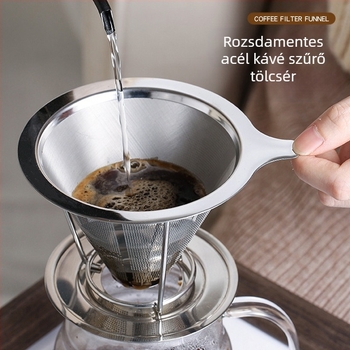 Rozsdamentes acél kávéfőző tölcsér – retro stílus, márka Chef Ji Qixiu, kiegészítő típusa: tölcsér, kézi használat