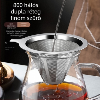 Rozsdamentes acél kávéfőző tölcsér – retro stílus, márka Chef Ji Qixiu, kiegészítő típusa: tölcsér, kézi használat