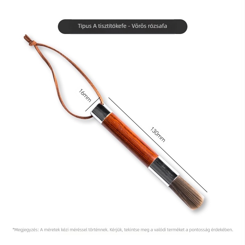 Kávéfőző és daráló tisztító kefé fa fogantyúval — tömörfa, kézi használat, modern egyszerű stílus