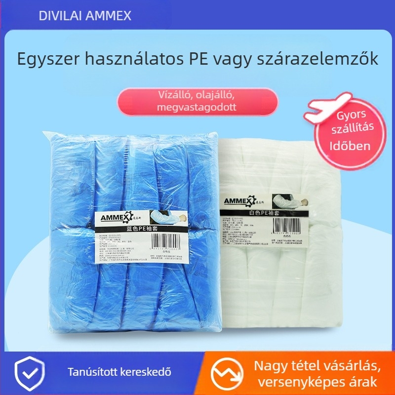 Egyszer használatos konyhai ujjvédő - vízálló és olajálló, műanyag (PET/Poliészter), felnőtteknek