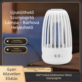 WD-818 USB-ről tölthető elektromos szúnyogirtó, háztartási éjjeli lámpa, retro stílus, beépített akkumulátor 1001–1600 mAh, 21–30 m² lefedettség