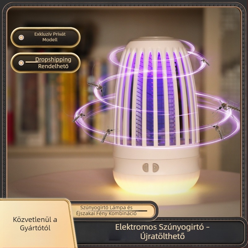 WD-818 USB-ről tölthető elektromos szúnyogirtó, háztartási éjjeli lámpa, retro stílus, beépített akkumulátor 1001–1600 mAh, 21–30 m² lefedettség