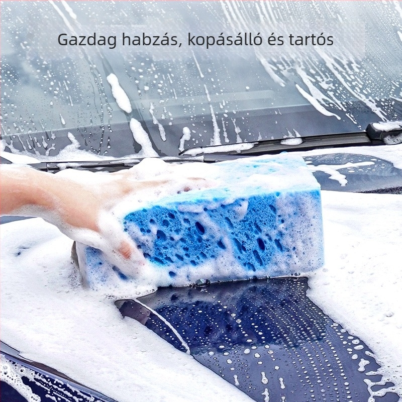 Meiluo Jie Sűrített habos autómosó szivacs – Nagy méhsejt szerkezetű tengeri algás szivacstömb autó tisztításához