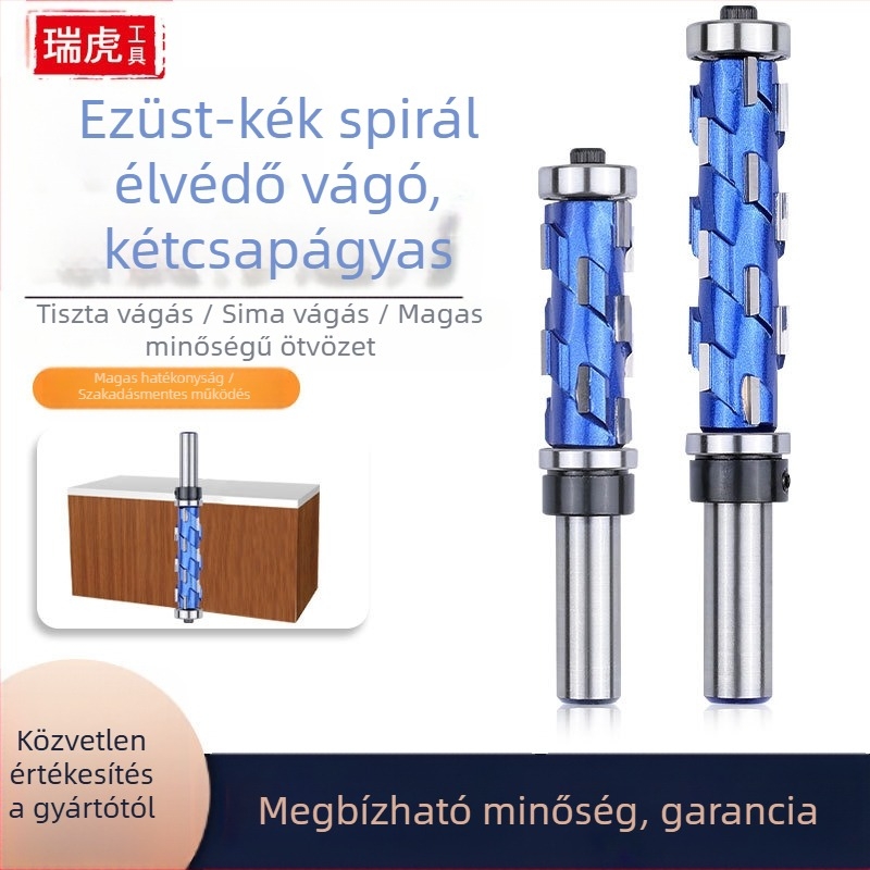 Faipari oldalsó maró kettős csapágyas, spirális vágás, csapágyprofilozás, kör alakú fogantyú