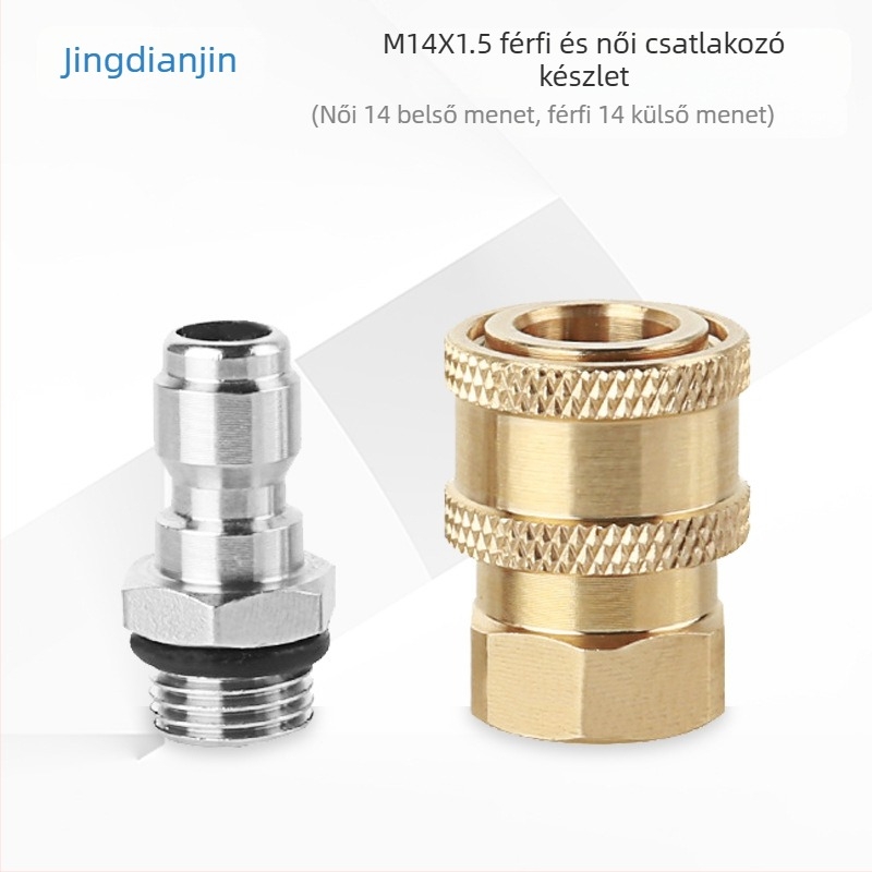 Autómosó pisztoly fejéhez gyors csatlakozó, laza csuklós csatlakozás, M14x1.5 menet, tiszta réz, Baojing