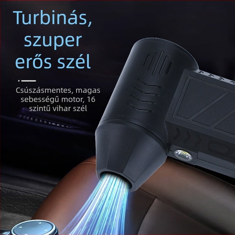 Kefe nélküli mini kézi ventilátor, akkumulátor 4000 mAh, 4 sebességfokozat, zaj 51–60 dB, tömeg 326 g