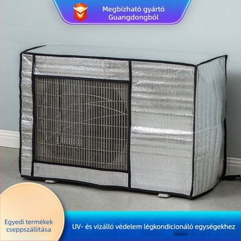 Nyári kültéri klímaberendezés porvédő – kompatibilis 2 HP Gree/Haierhez és 1.5 HP Midea-hoz, alumíniumfóliával ellátott eső- és UV-védő fedél