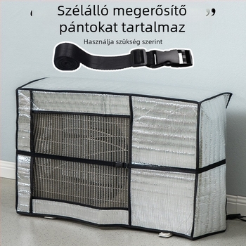 Nyári kültéri klímaberendezés porvédő – kompatibilis 2 HP Gree/Haierhez és 1.5 HP Midea-hoz, alumíniumfóliával ellátott eső- és UV-védő fedél