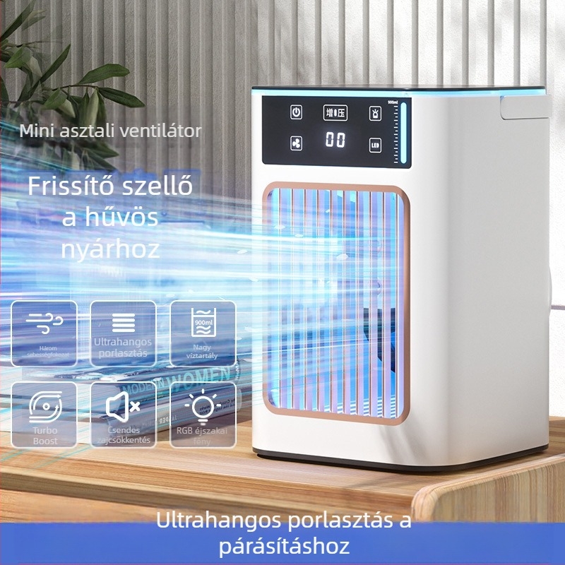 USB asztali levegőhűtő permetező párásítással, csendes működés