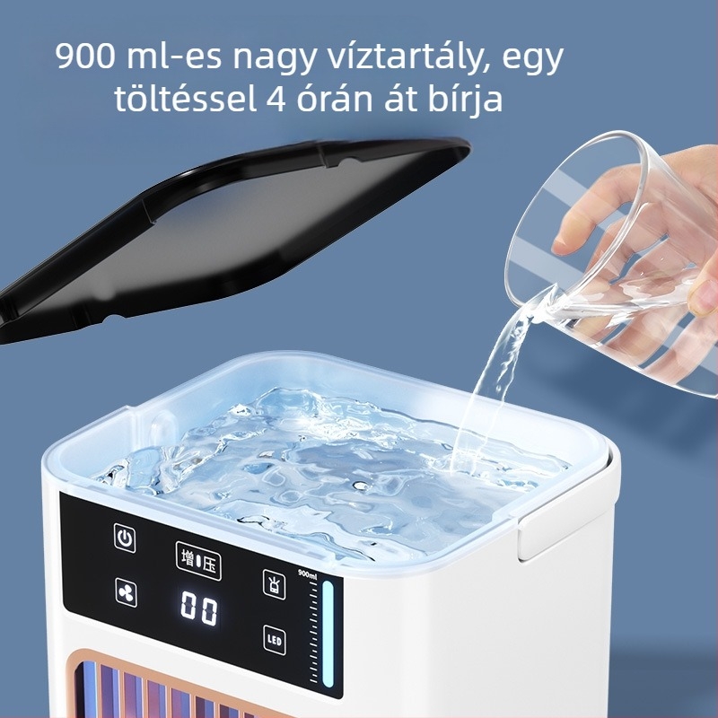 USB asztali levegőhűtő permetező párásítással, csendes működés