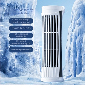 QY USB lapát nélküli ventilátor, 5V, mini torony, asztali lámpával