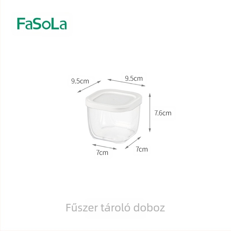FaSoLa Hosszú Tároló Doboz Fedővel – Polietilén és Polipropilén, Konyhai Hűtőszekrény Szervező Fűszerekhez, Gyümölcsök és Zöldségekhez