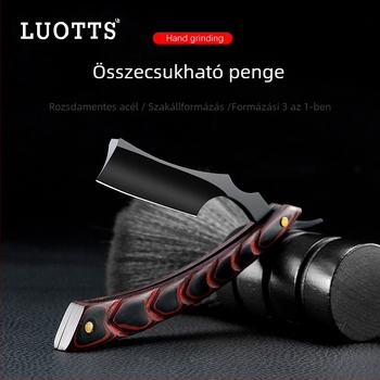 LUOTTS Hajápolási eszköz - Két színű vágófej, rozsdamentes acél, összecsukható hajvágó penge, nettó tömeg 60 g, magáncímke elérhető, testreszabható logó