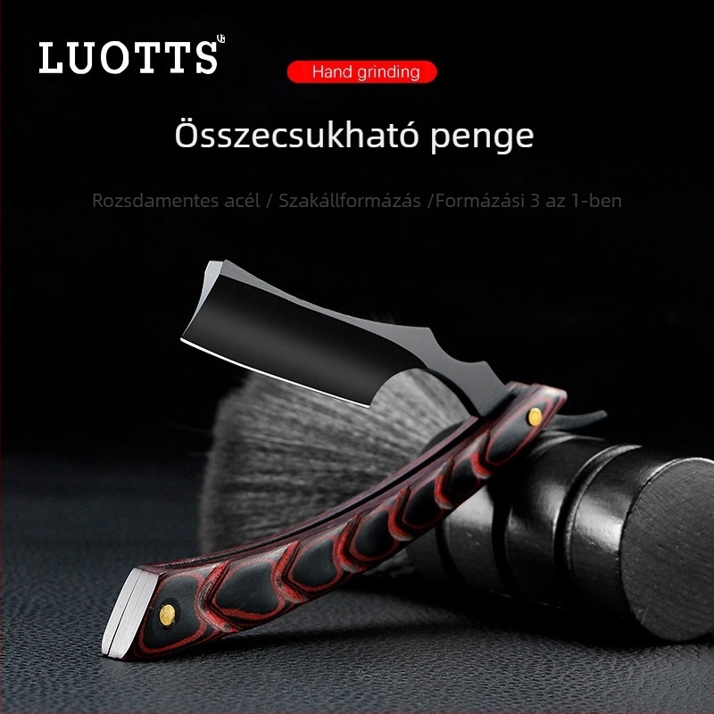 LUOTTS Hajápolási eszköz - Két színű vágófej, rozsdamentes acél, összecsukható hajvágó penge, nettó tömeg 60 g, magáncímke elérhető, testreszabható logó