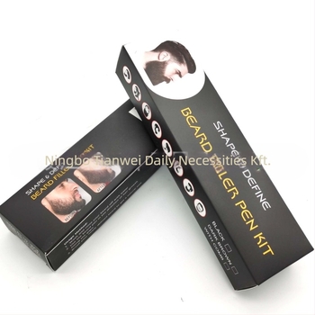 Szakállápolási készlet négyágú kefével és tollal: 1 készlet, műanyag nyél, hordozható dizájn, 220 készlet/doboz