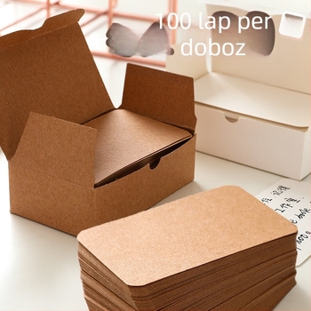 DIY Graffiti kártyák íráshoz — 100 üres Kraft kartonból készült angol szó kártyák