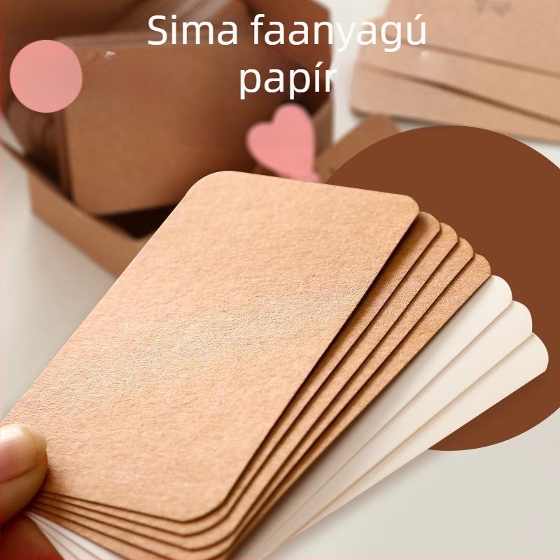 DIY Graffiti kártyák íráshoz — 100 üres Kraft kartonból készült angol szó kártyák