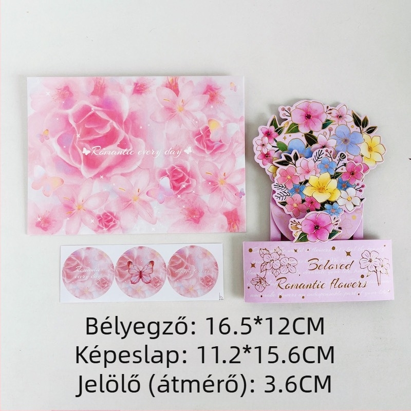 Akvarell virágos üdvözlőlap, retro stílus, 3D meglepetés a Tanabata fesztiválhoz (Luobin • Papír • Nyomtatás • ink wind • Üdvözlőlapok)