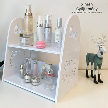 Asztali sminktároló két szinttel — többfunkciós, hordozható, nedvességálló, asztali telepítés