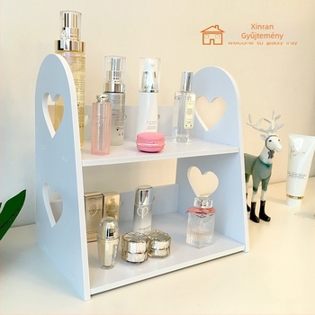 Asztali sminktároló két szinttel — többfunkciós, hordozható, nedvességálló, asztali telepítés