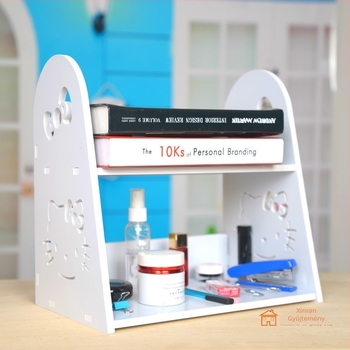 Asztali sminktároló két szinttel — többfunkciós, hordozható, nedvességálló, asztali telepítés