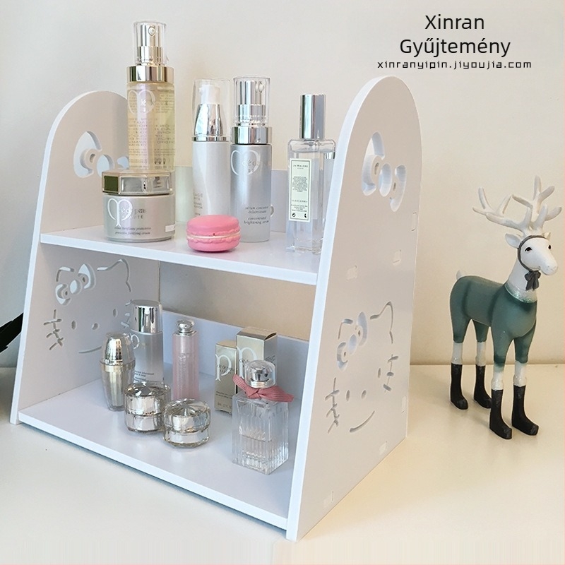 Asztali sminktároló két szinttel — többfunkciós, hordozható, nedvességálló, asztali telepítés