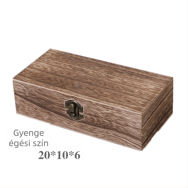 Paulownia-fa gravírozott doboz teához, ékszerekhez és parfümök csomagolásához — logómentes, univerzális használat