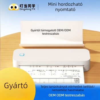 Tetoválás nyomtató, kompakt A4, Bluetooth, hőpapír, nyomtatási formátum 297 mm, kapacitás 200 oldal, tömeg 635 g