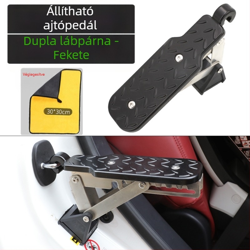 Autóajtó lépcső, összecsukható tetőcsomagtartó – alumíniumötvözet, Lion Tourui