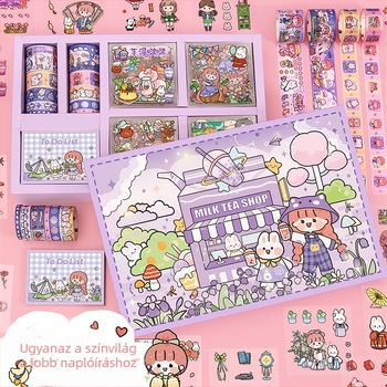 Ziyi öntapadós szalagok készlete – ragasztó, aranyos stílus, nyomtatás