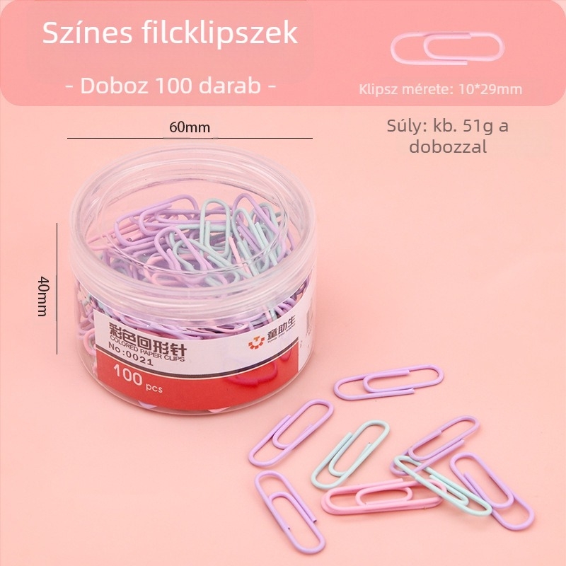 Student Assistant fém papírklipszek, dobozos csomagolásban, 100 darab/doboz, 2160 doboz kartononként