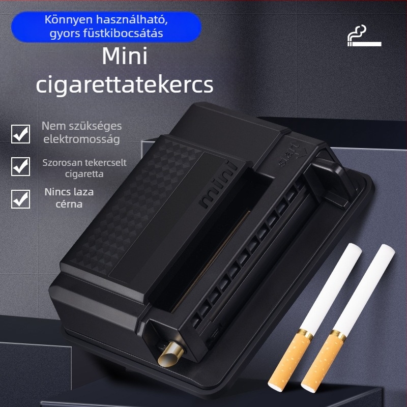 Kézi cigarettas sodró készülék push-pull mechanizmussal, 8,0 mm kaliber, háztartási használatra, félautomata, logó nyomtatva