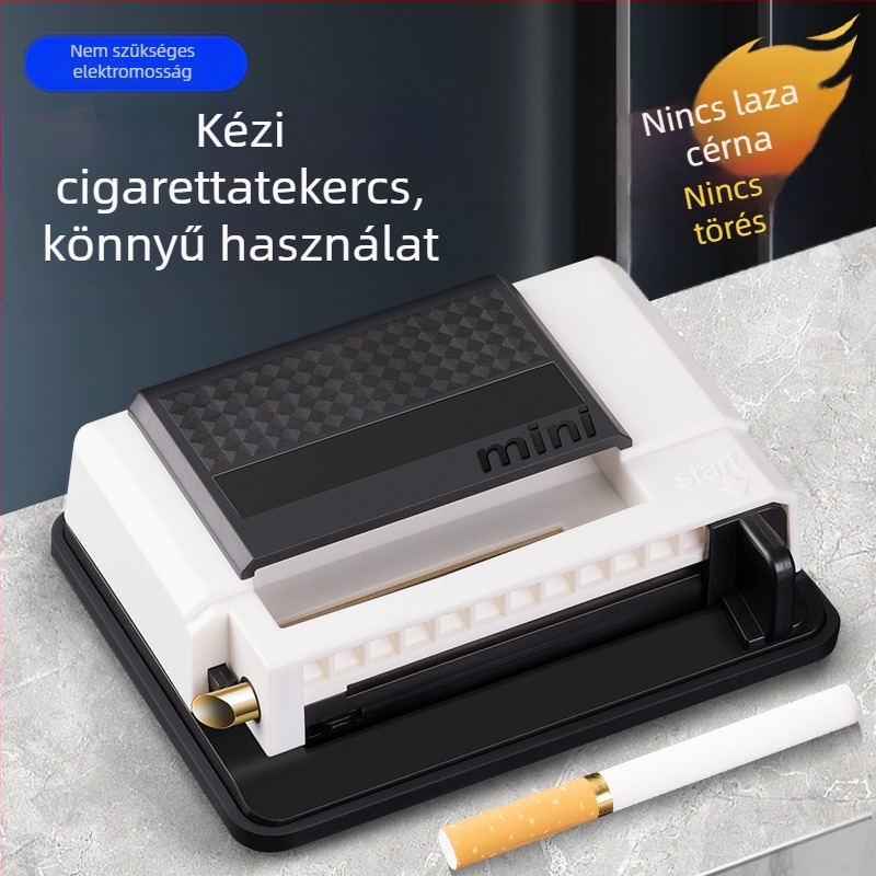 Kézi cigarettas sodró készülék push-pull mechanizmussal, 8,0 mm kaliber, háztartási használatra, félautomata, logó nyomtatva
