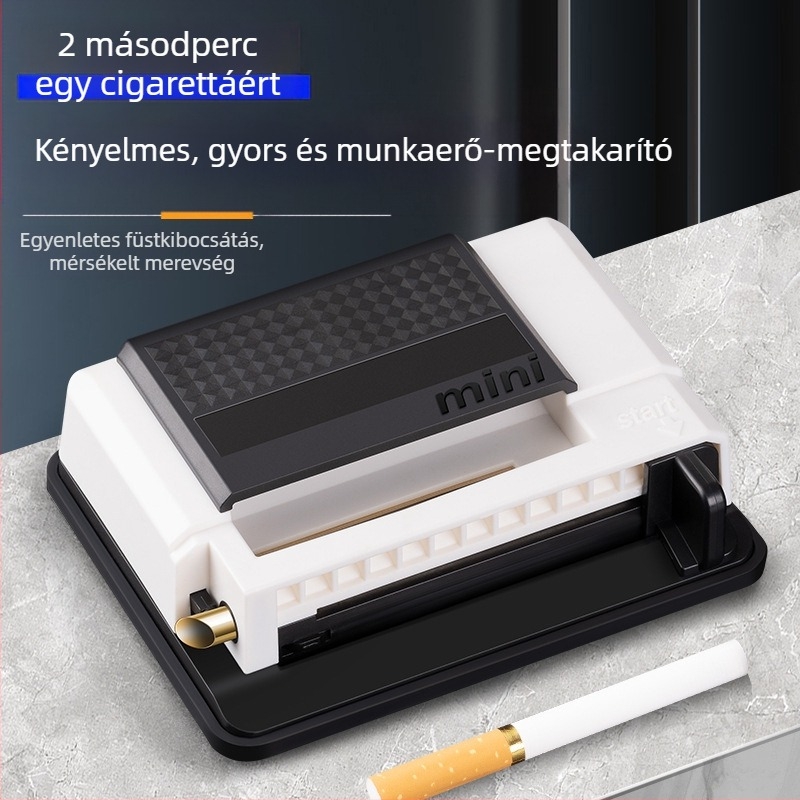Kézi cigarettas sodró készülék push-pull mechanizmussal, 8,0 mm kaliber, háztartási használatra, félautomata, logó nyomtatva