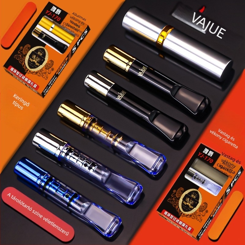 Cigaretta tartó szűrővel, Arjue YJ-170, műanyag, egyszerű stílus